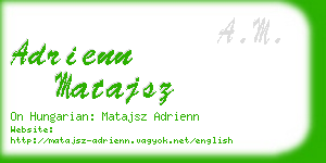 adrienn matajsz business card